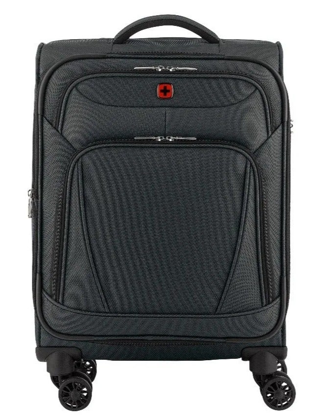 Wenger Beaumont Lite 57 Cm Small 4-Double Wheeled Softside Expandable Cabin Luggage Trolley - Black - Image 1